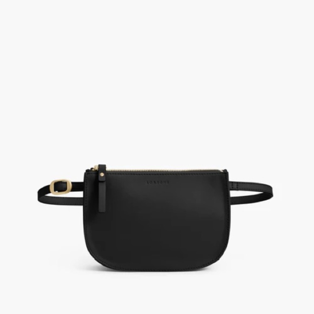 NWOT Lo & Sons Waverley Black Nappa leather